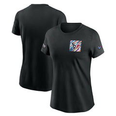 Houston Texans Women's Crucial Catch Sideline Tri-Blend T-Shirt Black - Nike