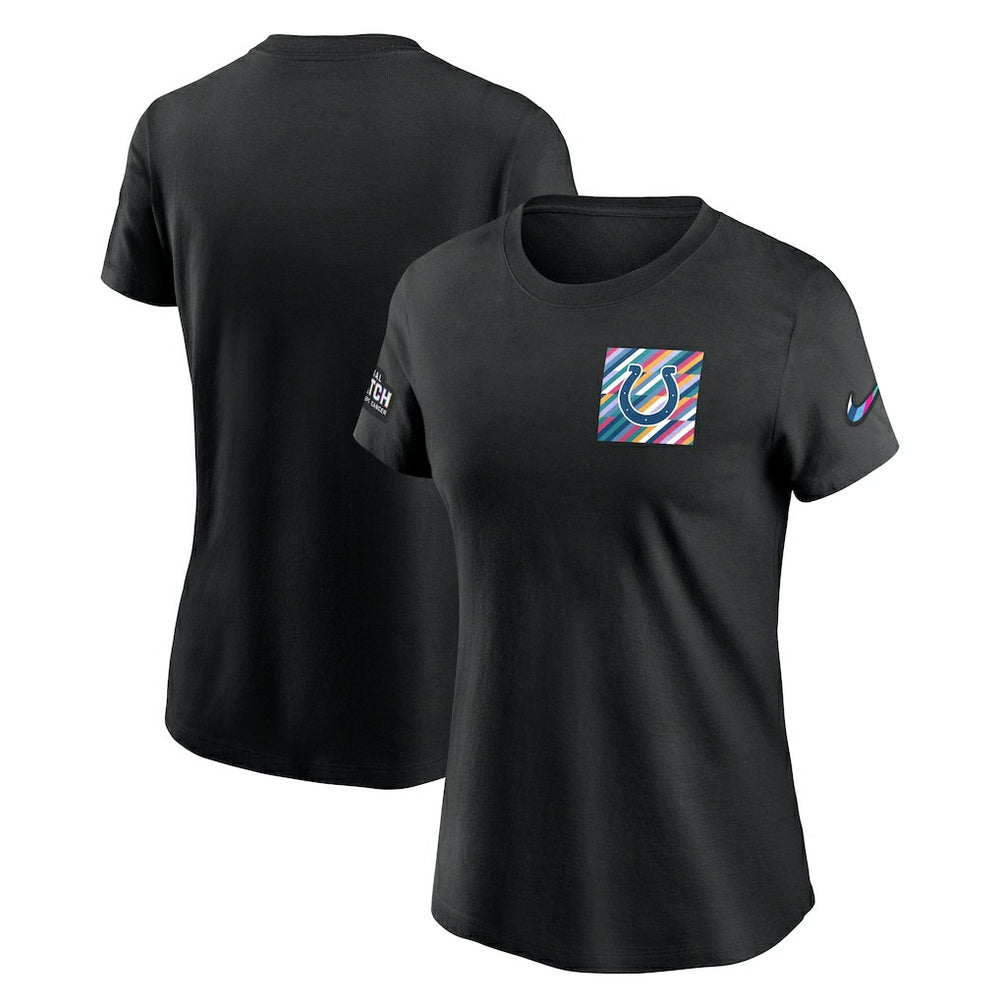 Indianapolis Colts Women's Crucial Catch Sideline Tri-Blend T-Shirt Black - Nike