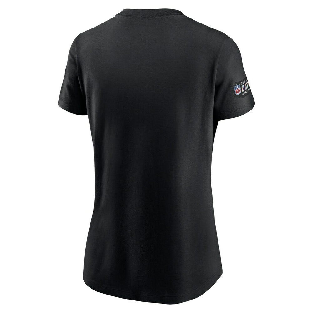 Jacksonville Jaguars Women's Crucial Catch Sideline Tri-Blend T-Shirt Black - Nike