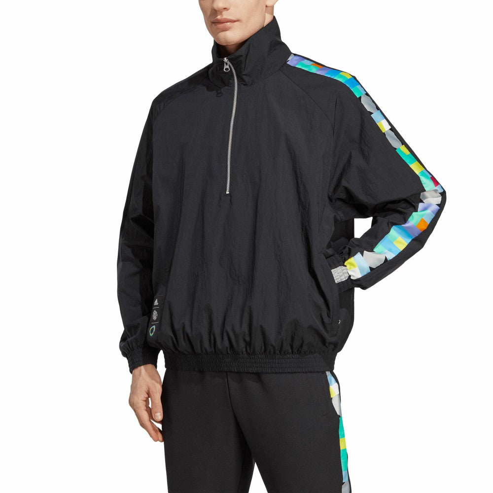 Adidas Peter Saville x Manchester United Half-Zip Pullover Jacket – Black