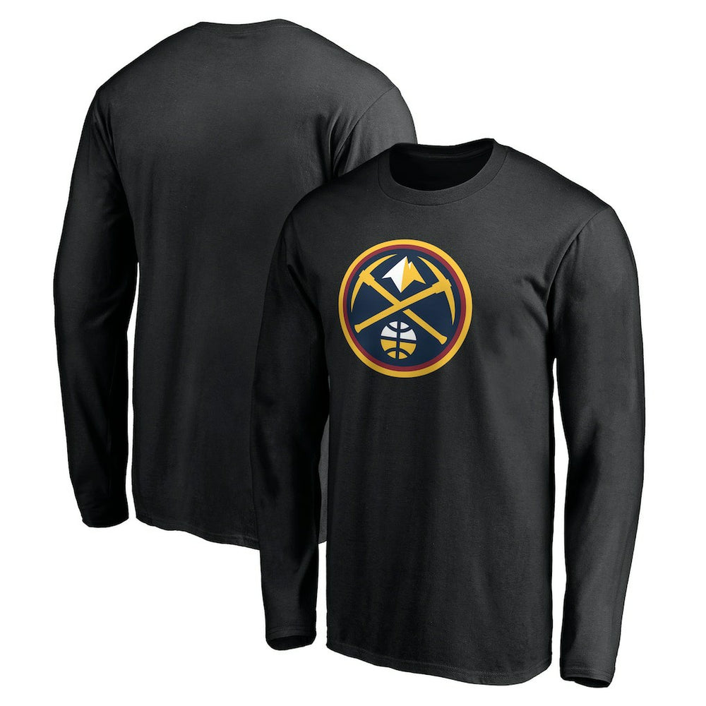 NBA - Denver Nuggets Primary Team Logo Long Sleeve T-Shirt - Black