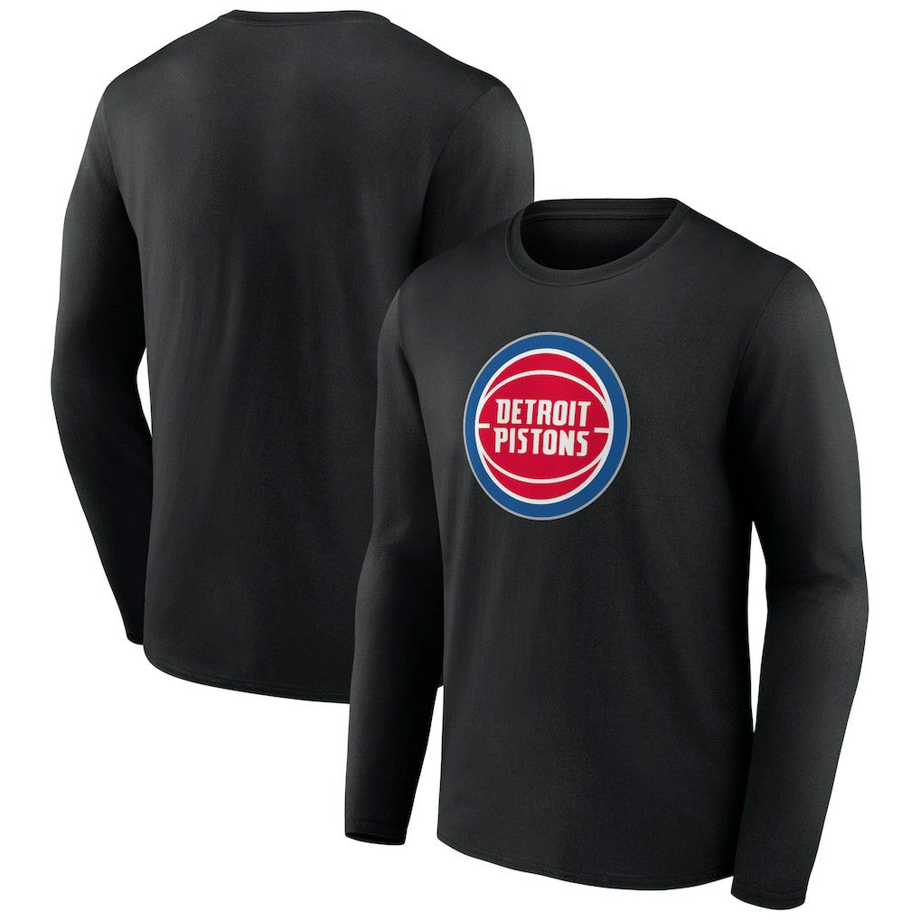 NBA - Detroit Pistons Primary Team Logo Long Sleeve T-Shirt - Black