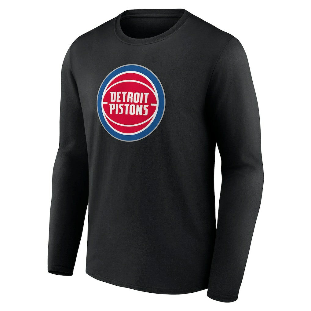 NBA - Detroit Pistons Primary Team Logo Long Sleeve T-Shirt - Black