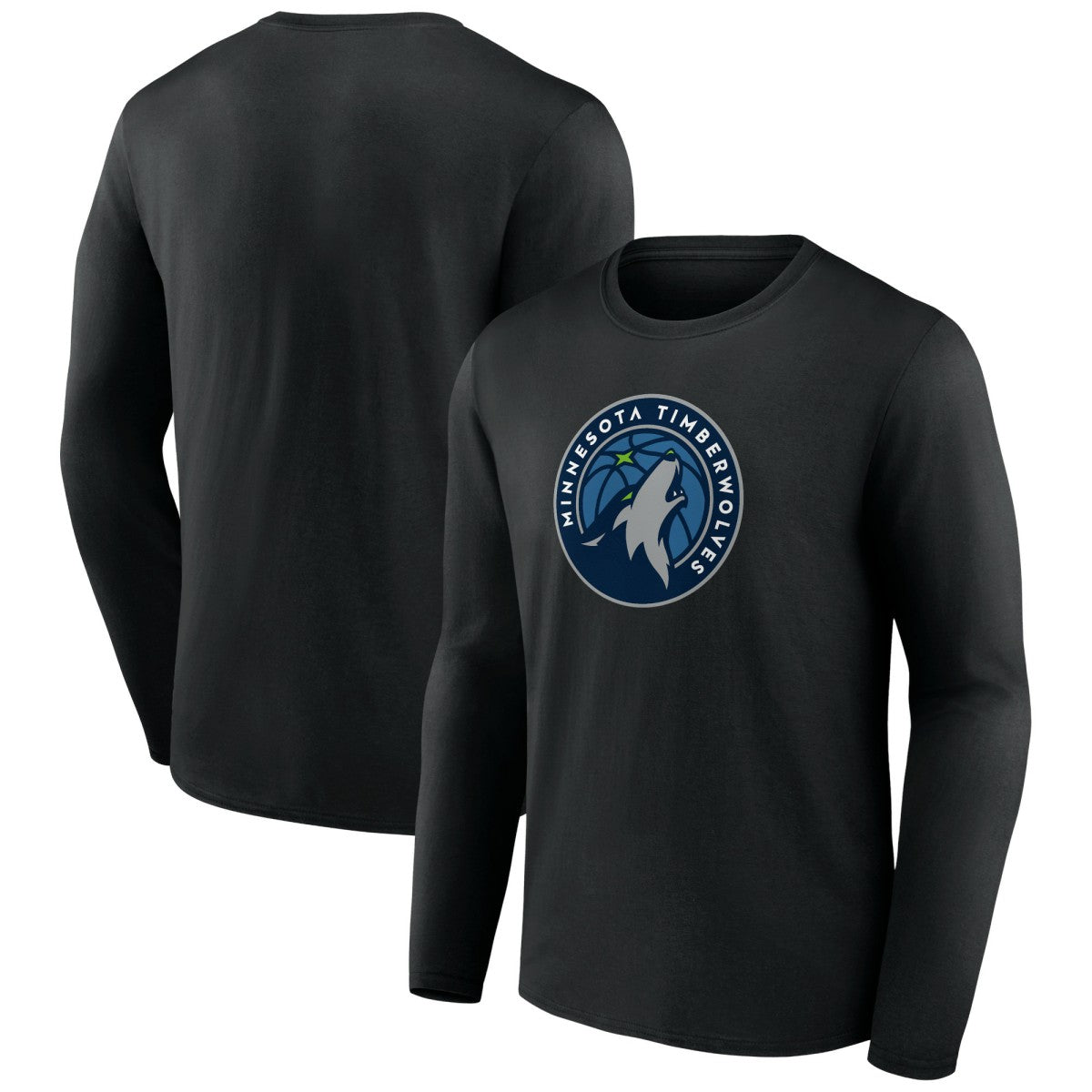 NBA - Minnesota Timberwolves Primary Team Logo Long Sleeve T-Shirt - Black
