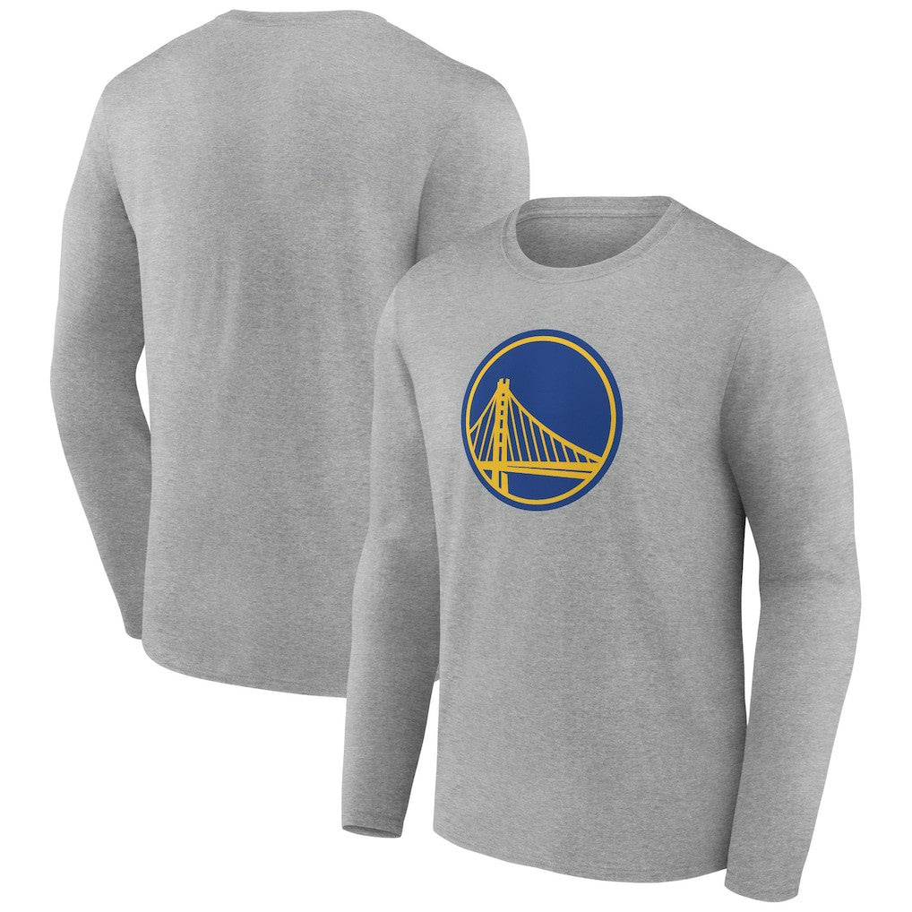 NBA - Golden State Warriors Primary Team Logo Long Sleeve T-Shirt - Gray