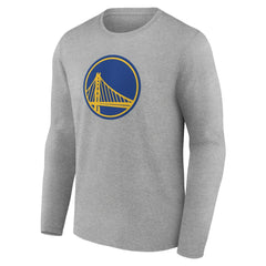 NBA - Golden State Warriors Primary Team Logo Long Sleeve T-Shirt - Gray