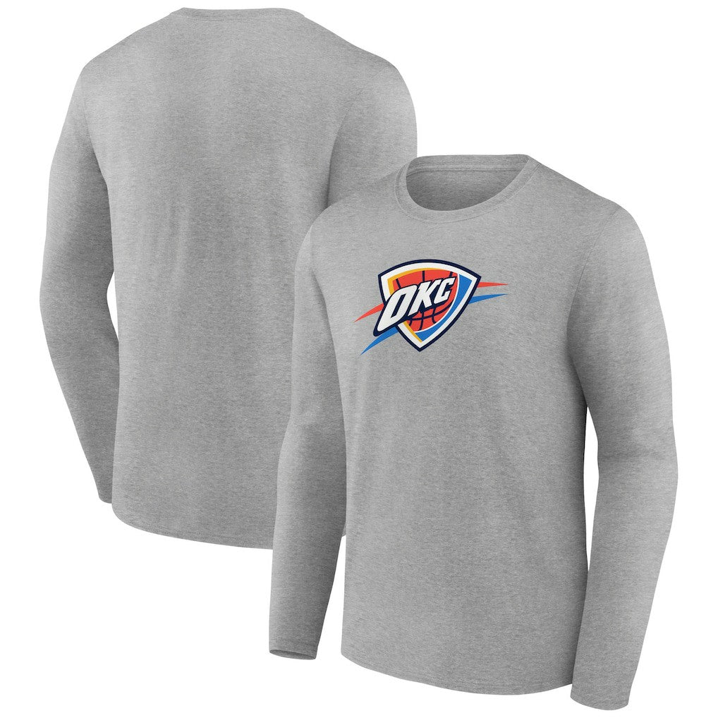 NBA - Oklahoma City Thunder Primary Team Logo Long Sleeve T-Shirt - Gray