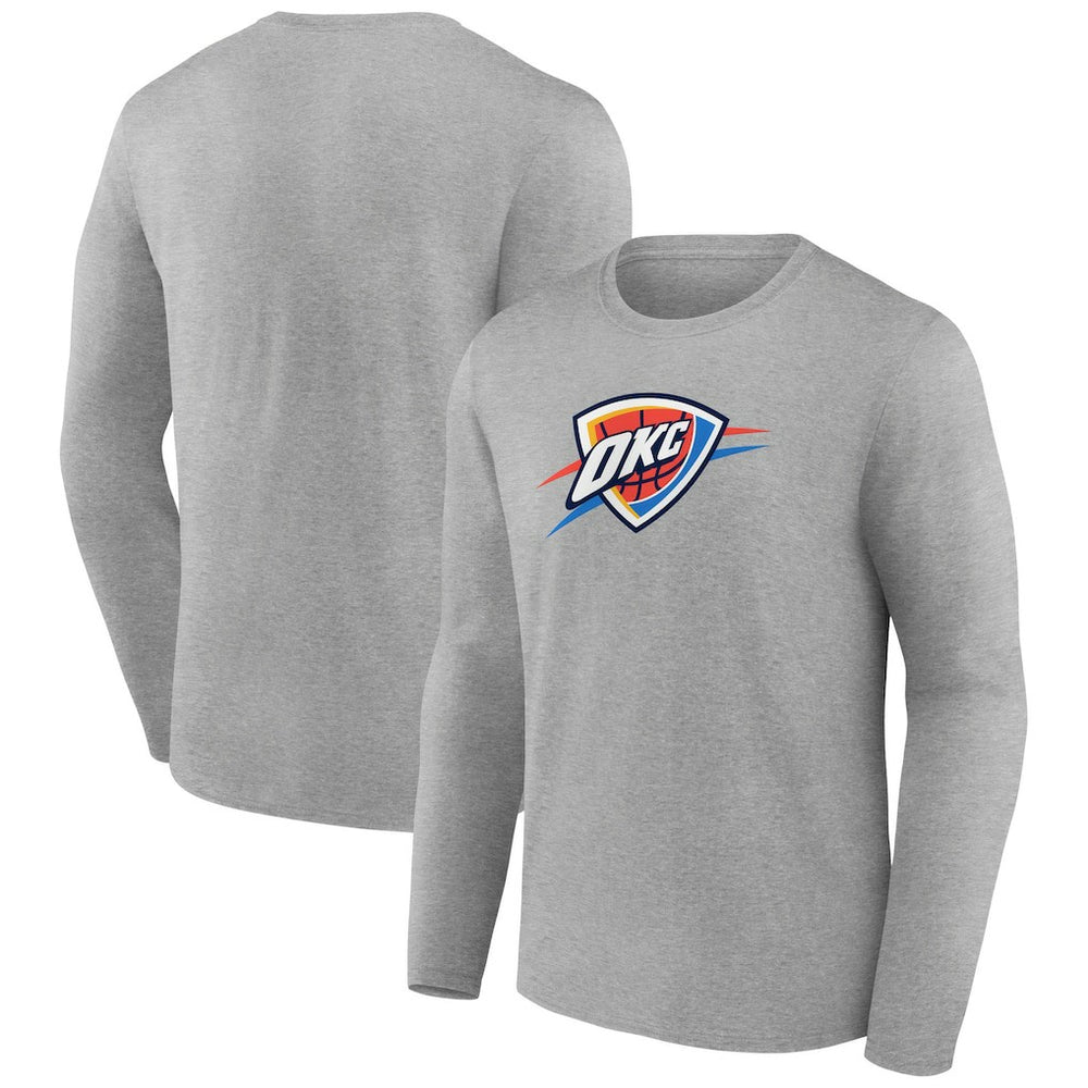 NBA - Oklahoma City Thunder Primary Team Logo Long Sleeve T-Shirt - Gray