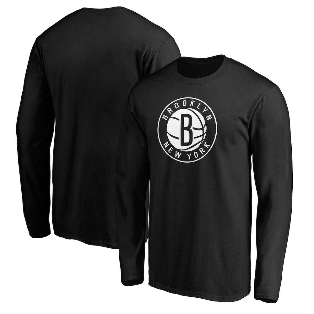 NBA - Brooklyn Nets Primary Team Logo Long Sleeve T-Shirt - Black