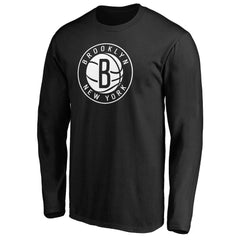 NBA - Brooklyn Nets Primary Team Logo Long Sleeve T-Shirt - Black