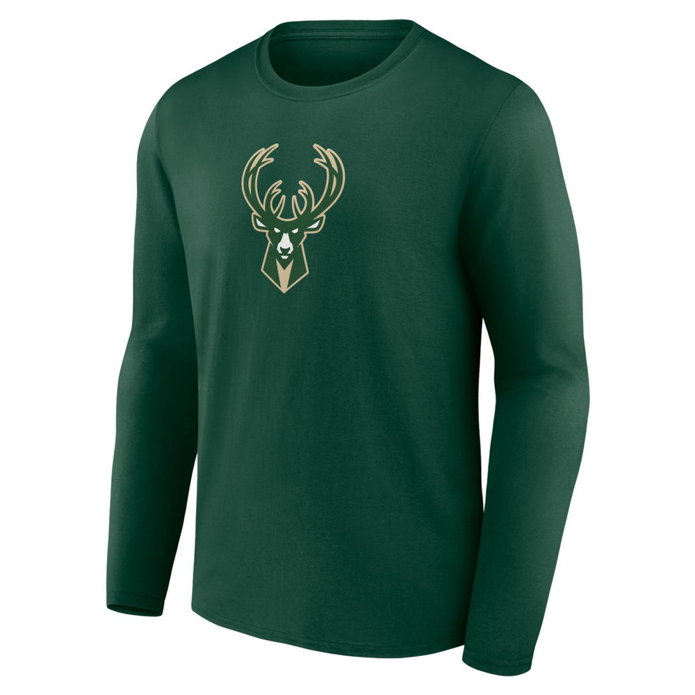 NBA - Milwaukee Bucks Primary Team Logo Long Sleeve T-Shirt - Hunter Green
