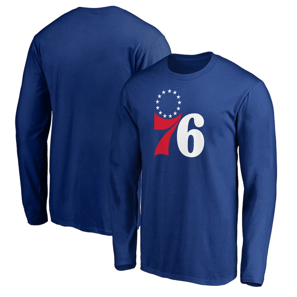 NBA - Philadelphia 76ers Primary Team Logo Long Sleeve T-Shirt - Royal