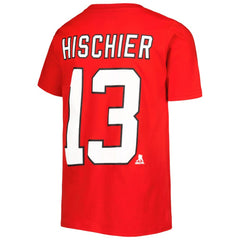 Nico Hischier New Jersey Devils - Youth Player Name & Number T-Shirt Red
