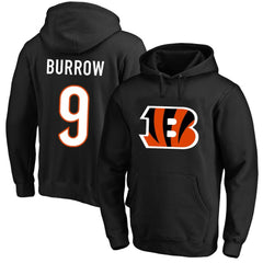 Joe Burrow Cincinnati Bengals Big & Tall Fleece Name & Number Pullover Hoodie Black - Fanatics