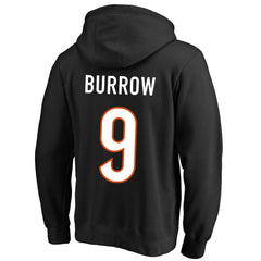Joe Burrow Cincinnati Bengals Big & Tall Fleece Name & Number Pullover Hoodie Black - Fanatics