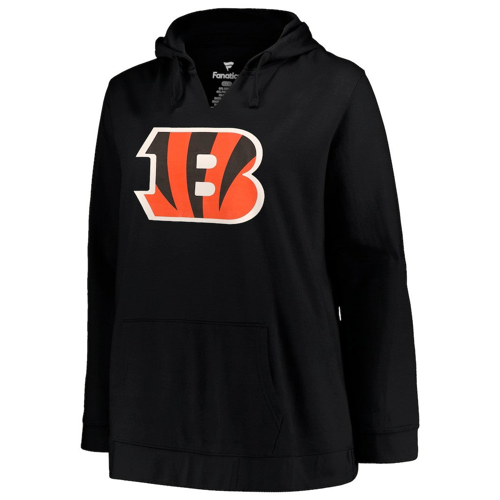Joe Burrow Cincinnati Bengals Profile Women's Plus Size Player Name & Number Pullover Hoodie Black - NFL