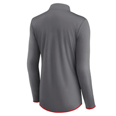New England Patriots Women's Adult Corner Long Sleeve 1/4 Zip Top Gray - NFL