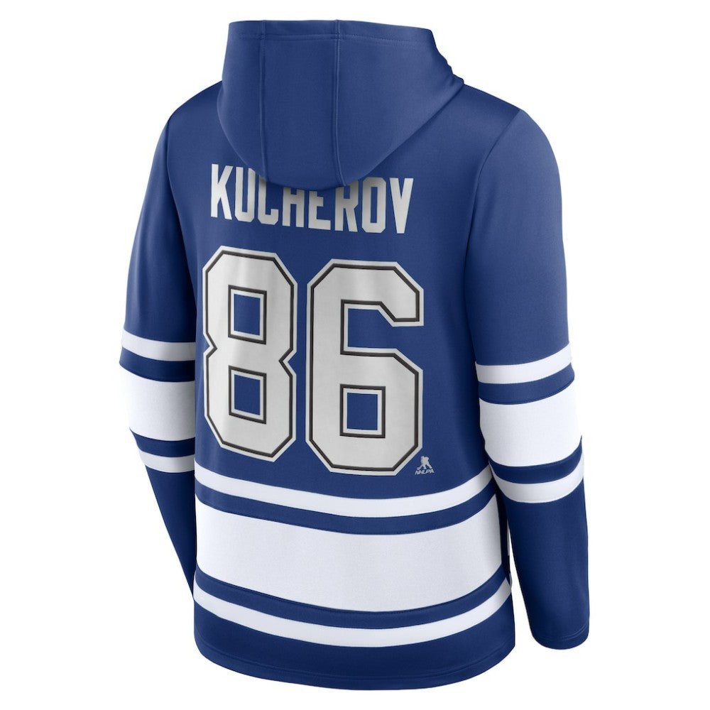 Nikita Kucherov Tampa Bay Lightning - Fanatics Name & Number Lace-Up Pullover Hoodie Blue
