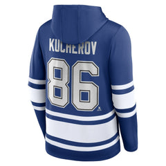 Nikita Kucherov Tampa Bay Lightning - Fanatics Name & Number Lace-Up Pullover Hoodie Blue