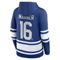 Mitch Marner Toronto Maple Leafs - Fanatics Name & Number Lace-Up Pullover Hoodie Blue