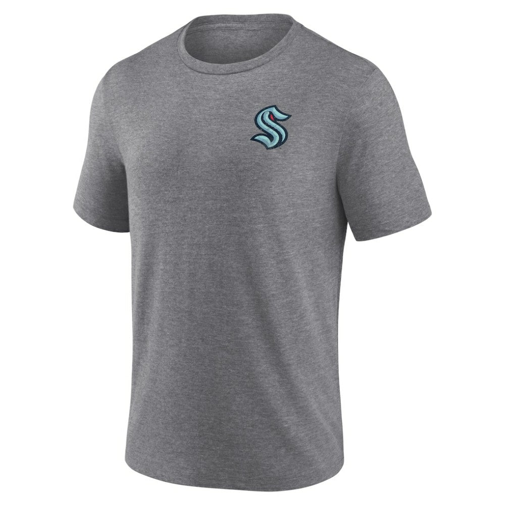 Seattle Kraken Fanatics Winger Tri-Blend T-Shirt Heather Gray