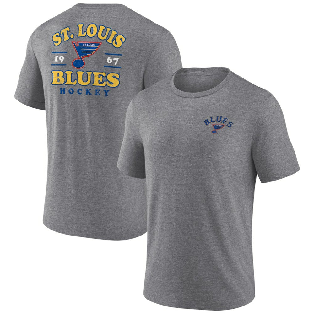 St. Louis Blues - Fanatics Winger Tri-Blend T-Shirt Heather Gray