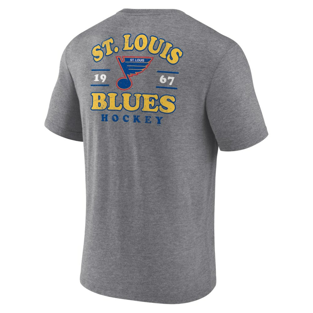 St. Louis Blues - Fanatics Winger Tri-Blend T-Shirt Heather Gray