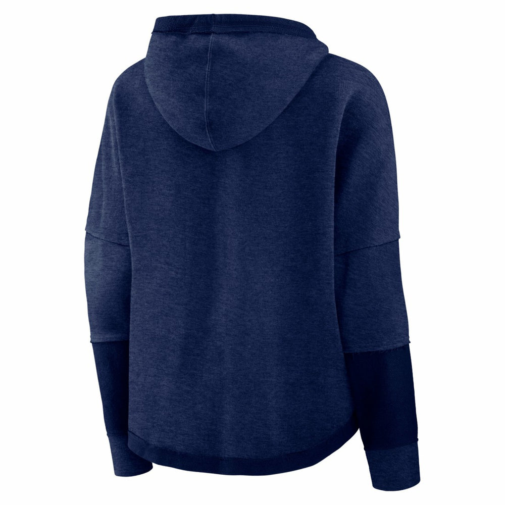 Tennessee Titans Women's Lightewight Modest Crop Lounge Helmet Arch Pullover Hoodie Navy - Fanatics
