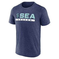 Seattle Kraken Fanatics Playmaker T-Shirt Heather Deep Sea Blue