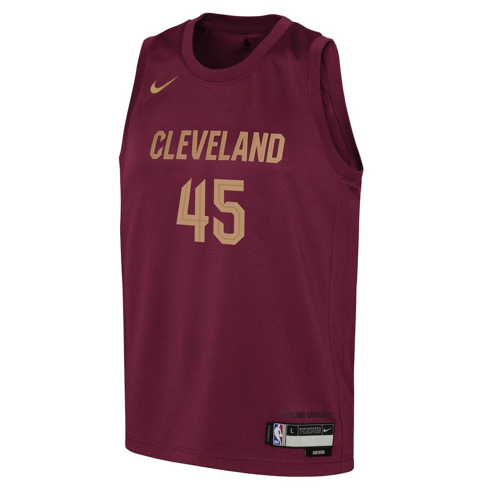 Nike - Donovan Mitchell Cleveland Cavaliers Youth Swingman Jersey - Icon Editi- Wine