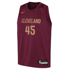 Nike - Donovan Mitchell Cleveland Cavaliers Youth Swingman Jersey - Icon Editi- Wine