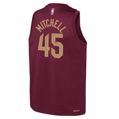 Nike - Donovan Mitchell Cleveland Cavaliers Youth Swingman Jersey - Icon Editi- Wine