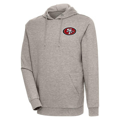 San Francisco 49ers Antigua Action Lightweight Pullover Hoodie Oatmeal - NFL