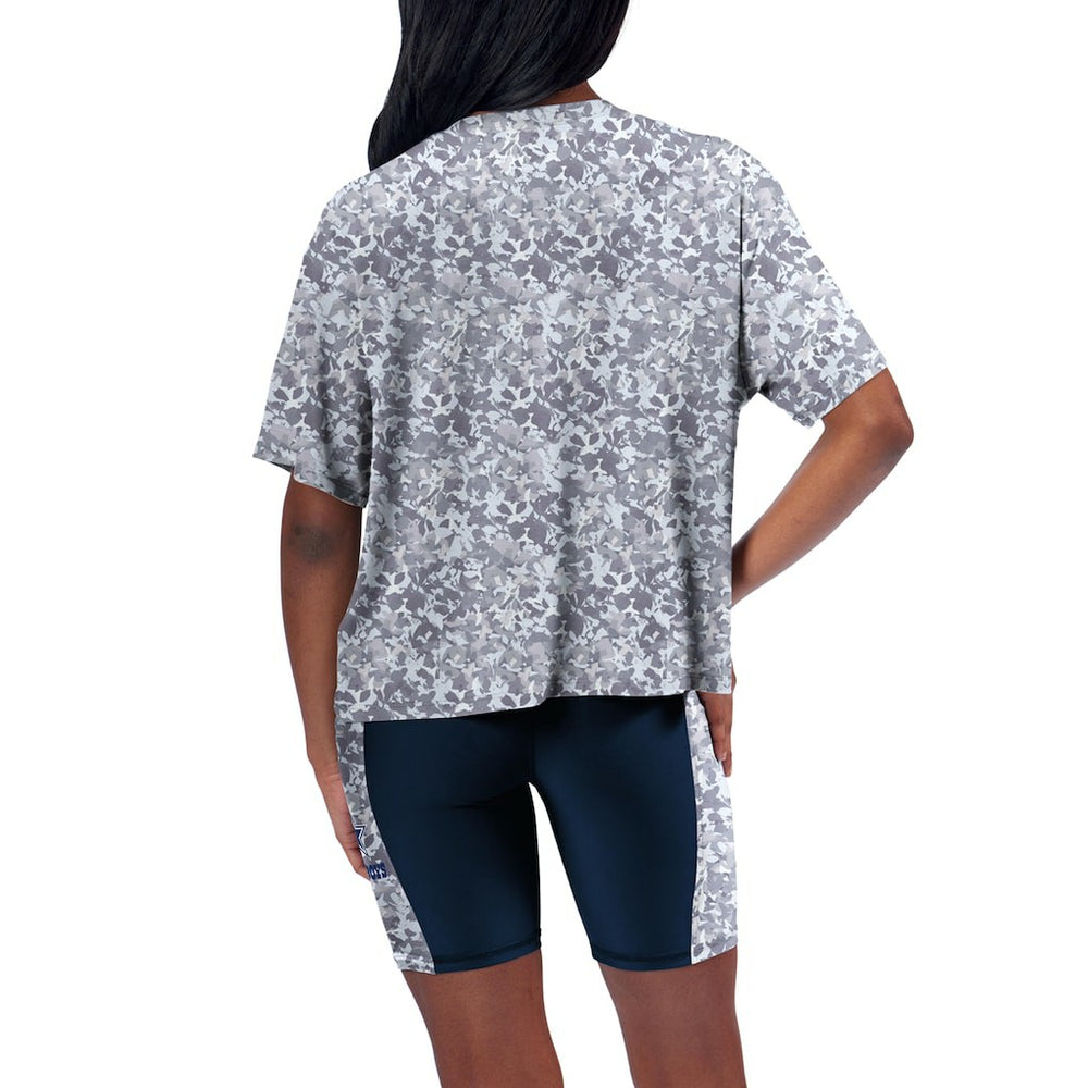 Dallas Cowboys Certo Women's Cropped Turnout T-Shirt Navy - NFL