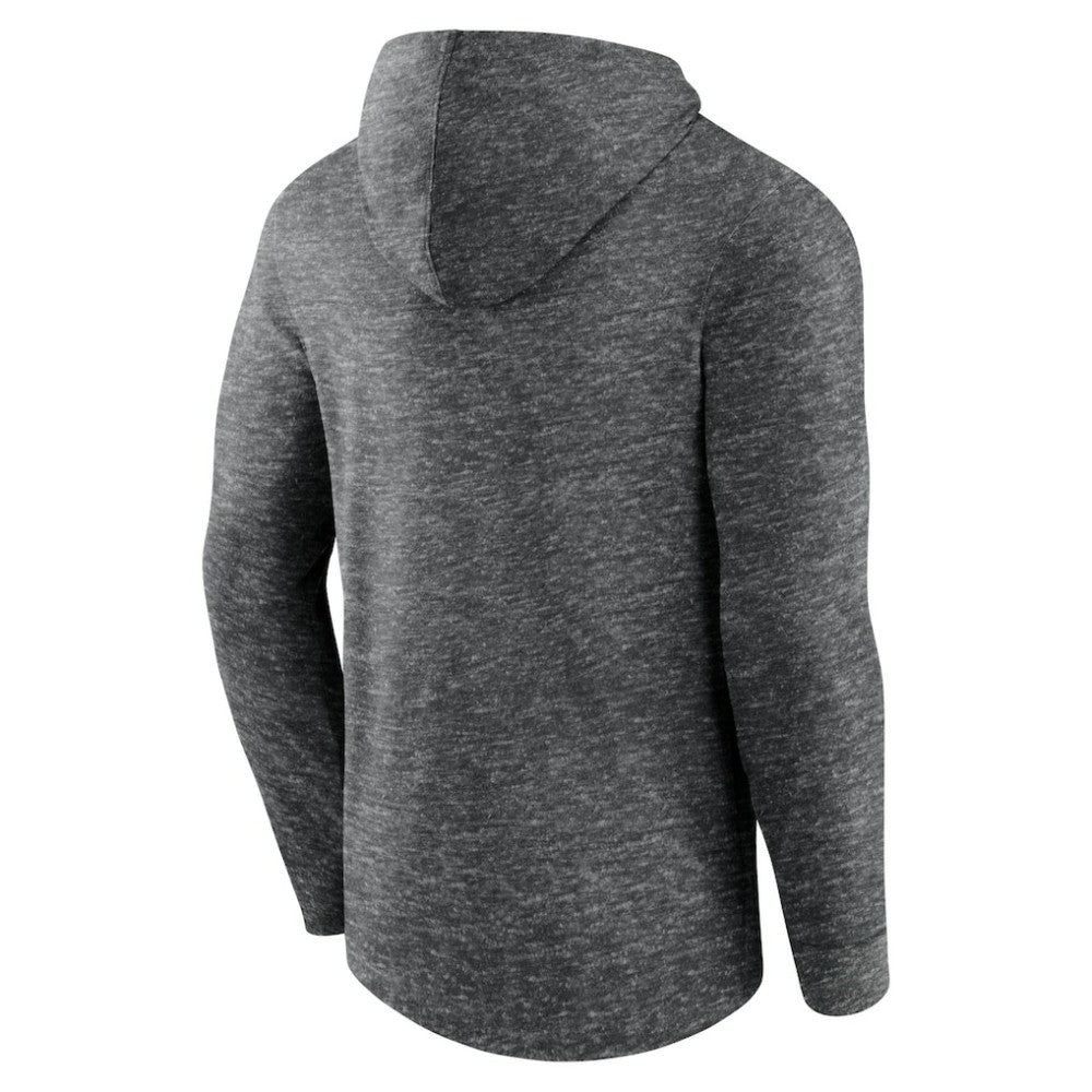 St. Louis Blues - Fanatics Stacked Long Sleeve Hoodie T-Shirt Heather Charcoal