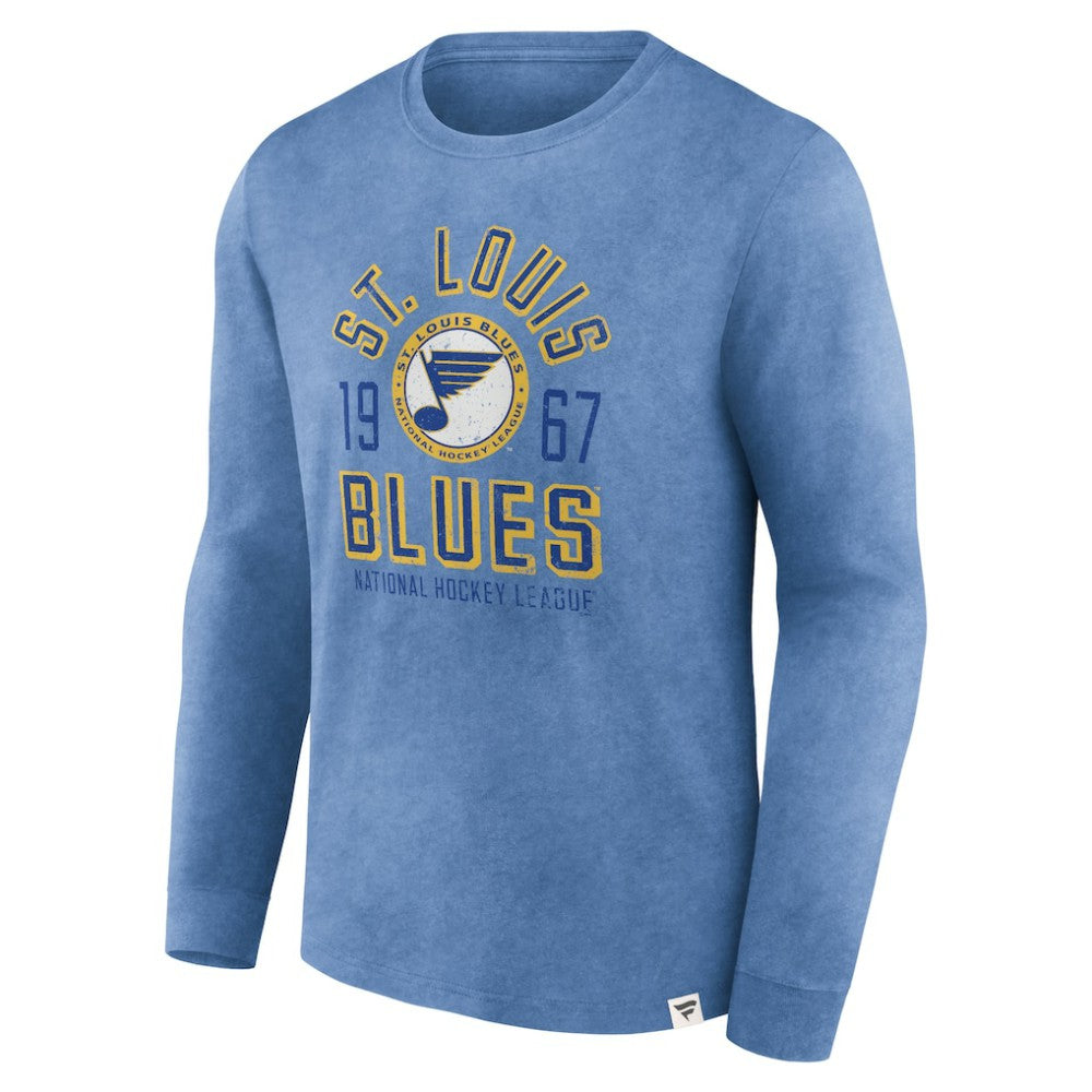 St. Louis Blues - Fanatics Keep The Zone Long Sleeve T-Shirt Heather Blue