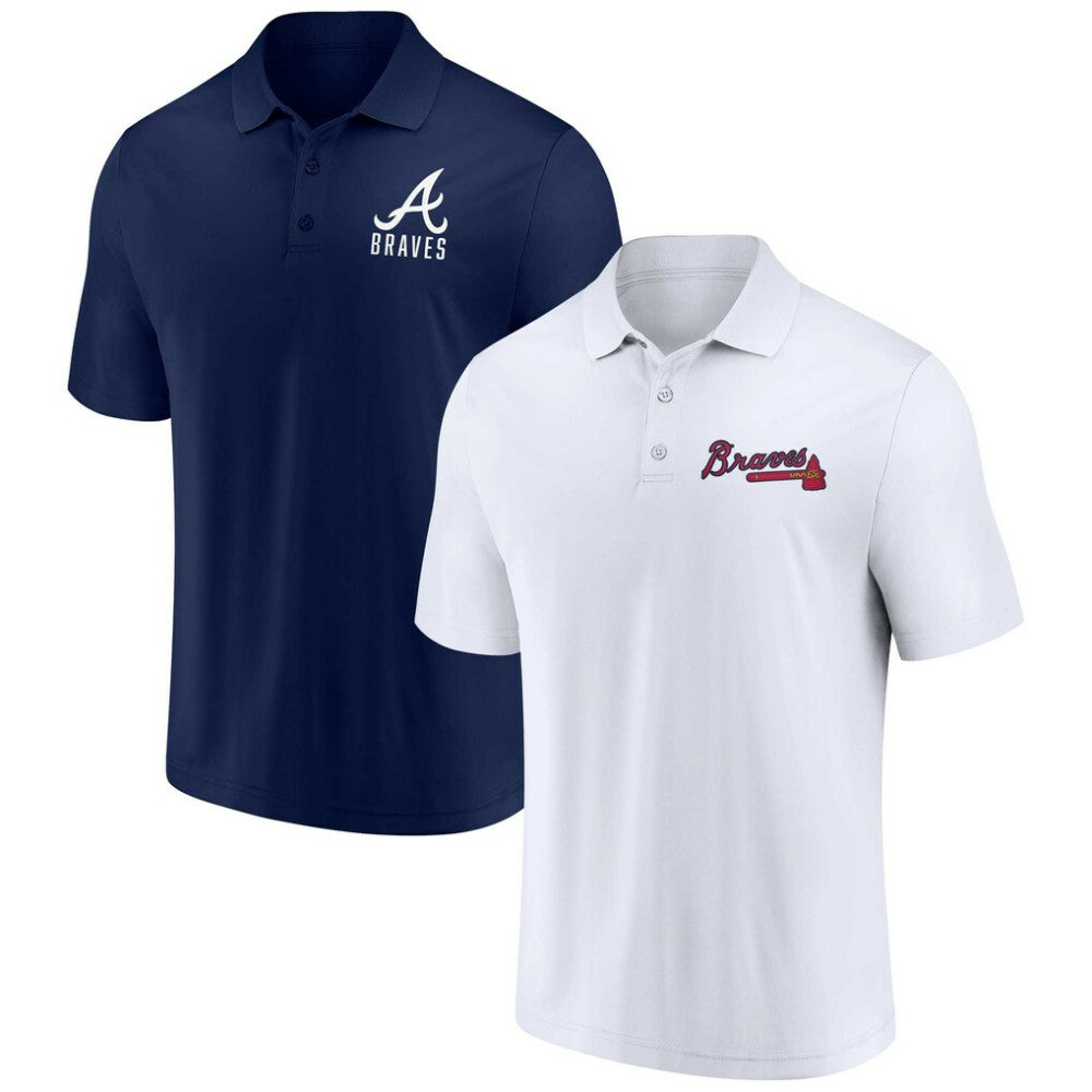 Atlanta Braves Fanatics Two-Pack Logo Lockup Polo Set Online