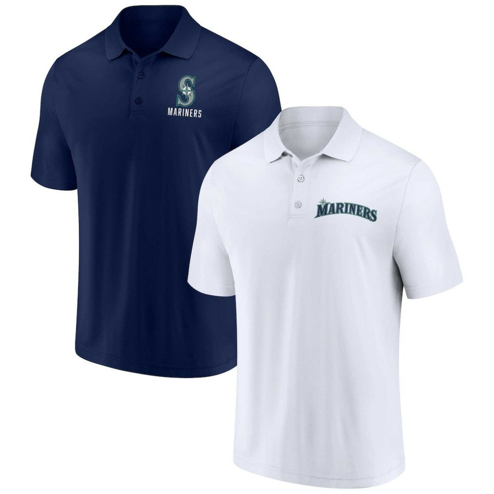 Seattle Mariners Fanatics Two-Pack Logo Lockup Polo Set discount