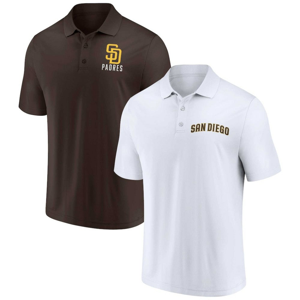 San Diego Padres Fanatics Two-Pack Logo Lockup Polo Set discount