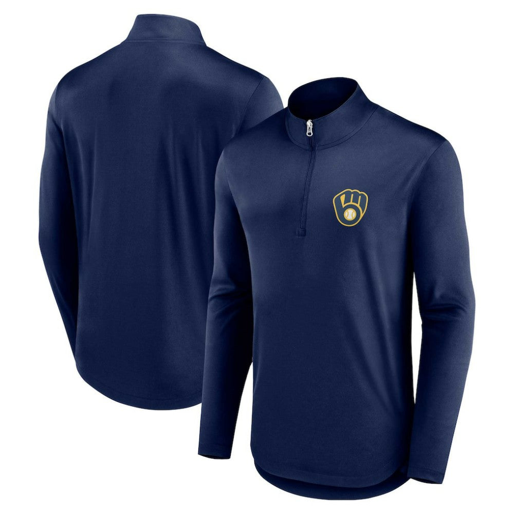 Milwaukee Brewers Fanatics Quarterback Quarter-Zip Top discount