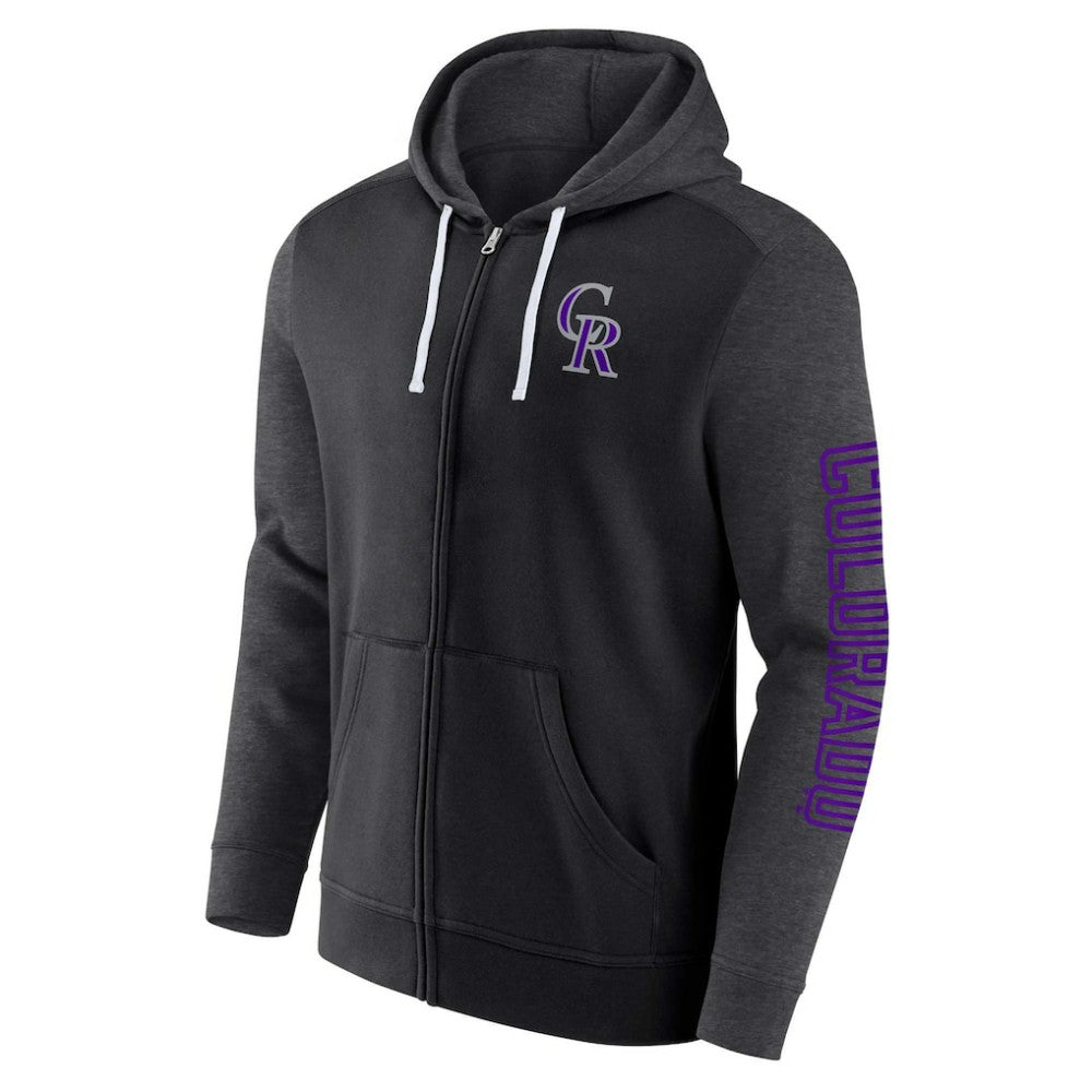 Colorado Rockies Fanatics Offensive Line Up Lightweight Full-Zip Hoodie Online