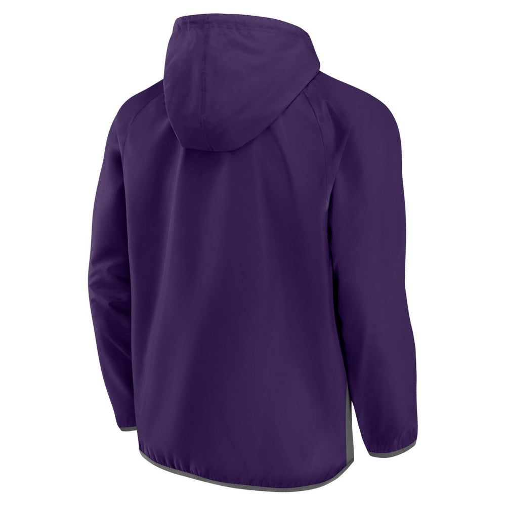 Fanatics - Phoenix Suns Anorak Flagrant Foul Color-Block Raglan Hoodie Half-Zip Jacket - Purple/Gray