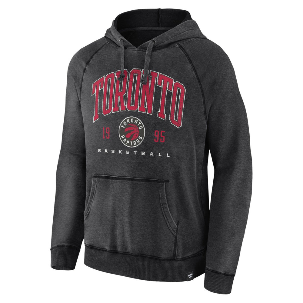 Fanatics - Toronto Raptors Foul Trouble Snow Wash Raglan Pullover Hoodie - Heather Charcoal