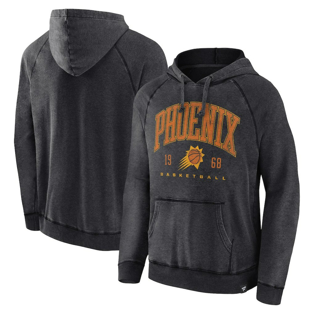 Fanatics - Phoenix Suns Foul Trouble Snow Wash Raglan Pullover Hoodie - Heather Charcoal