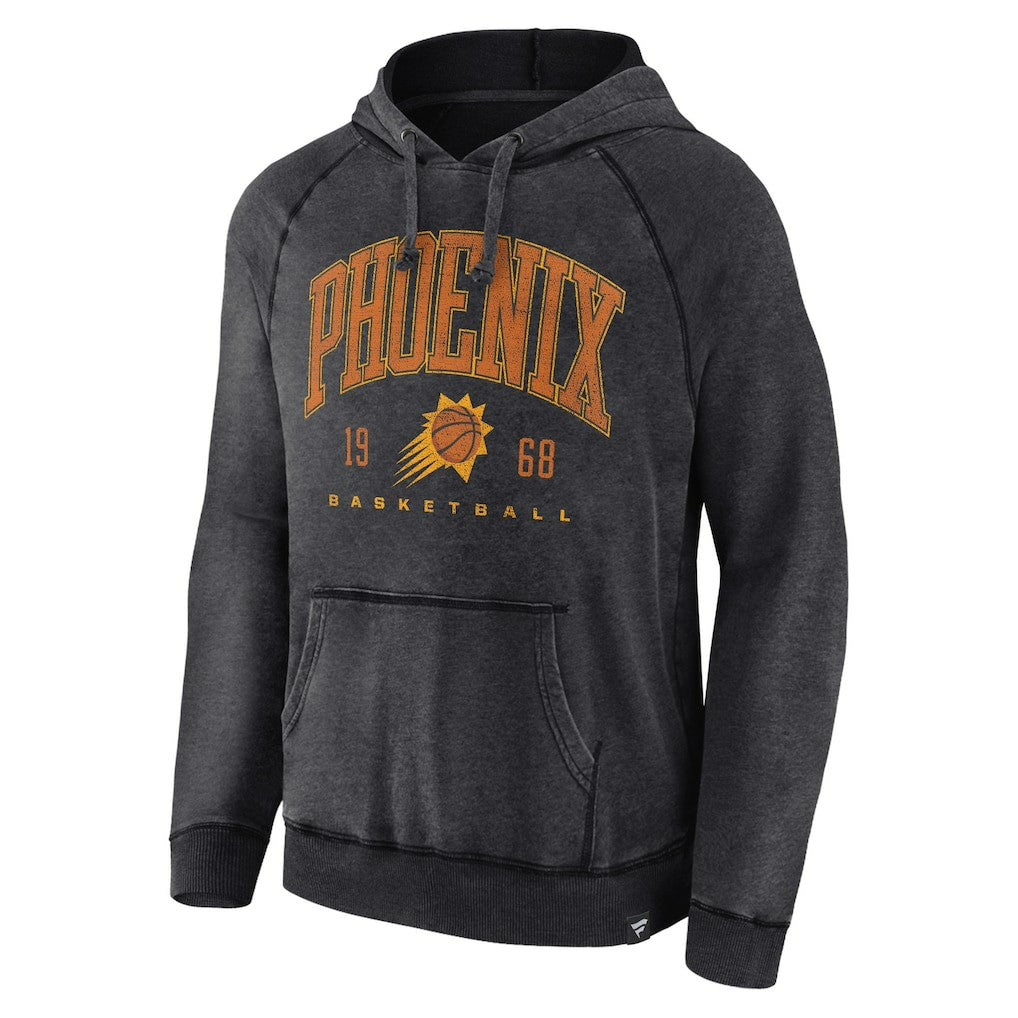 Fanatics - Phoenix Suns Foul Trouble Snow Wash Raglan Pullover Hoodie - Heather Charcoal