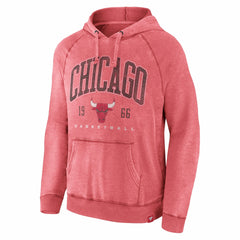 Fanatics - Chicago Bulls Foul Trouble Snow Wash Raglan Pullover Hoodie - Heather Red