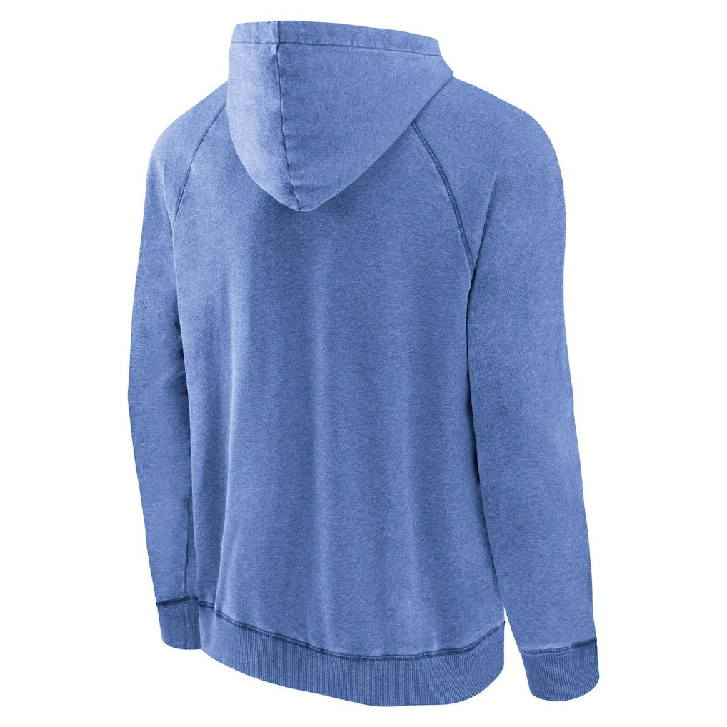 Fanatics - Dallas Mavericks Foul Trouble Snow Wash Raglan Pullover Hoodie - Heather Blue