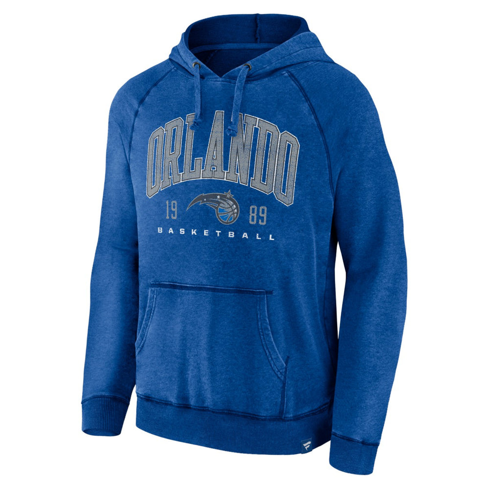Fanatics - Orlando Magic Foul Trouble Snow Wash Raglan Pullover Hoodie - Heather Blue