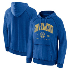 Fanatics - Golden State Warriors Foul Trouble Snow Wash Raglan Pullover Hoodie - Heather Royal