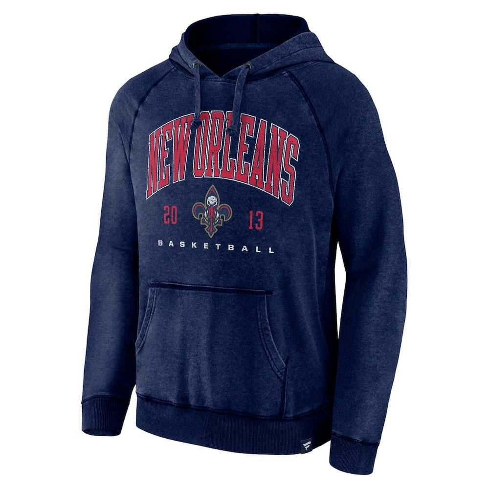 Fanatics - New Orleans Pelicans Foul Trouble Snow Wash Raglan Pullover Hoodie - Heather Navy